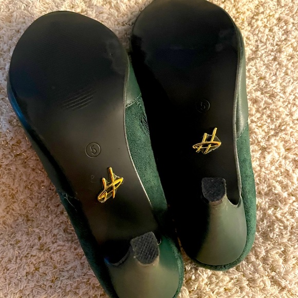 LULU HUN green leather/Suede Booties US Size 6 - Picture 4 of 5